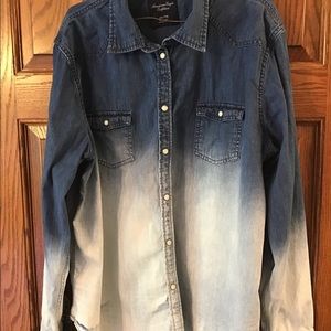 American Eagle faded jean men’s shirt XXL